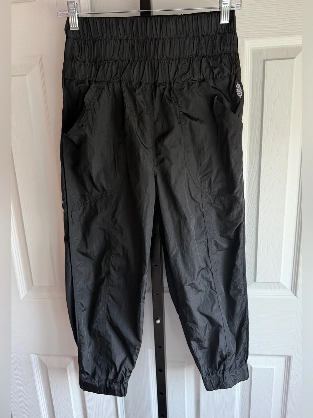 Free People Movement The Way Home Joggers Womens XS Black High Waist Nylon